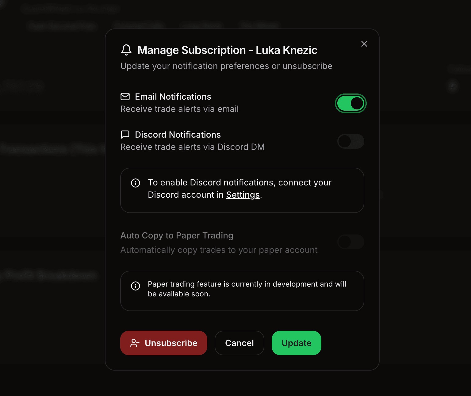 Configure your settings